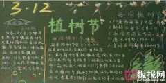 2019最新小学生植树节黑板报图片大全,植树节黑板报内容设计苗苗板报网