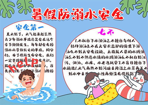暑假防溺水安全知识宣传手抄报下载