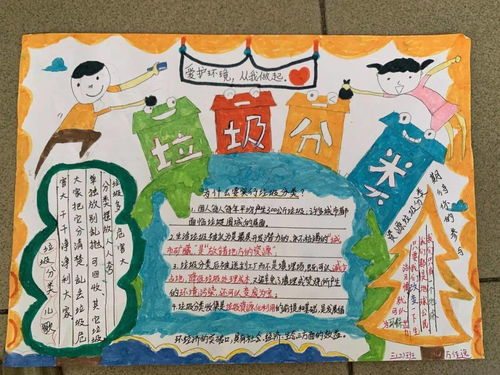 垃圾分类,从我做起万科城实验学校开展垃圾分类主题手抄报比赛