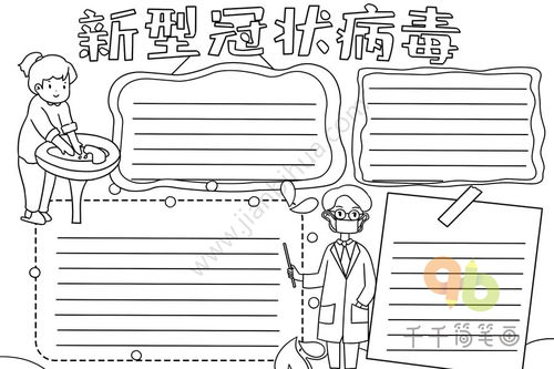 防疫情新型冠状病毒手抄报
