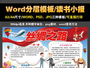 简约一带一路电子小报丝绸之路手抄报模板图片下载docx素材其他