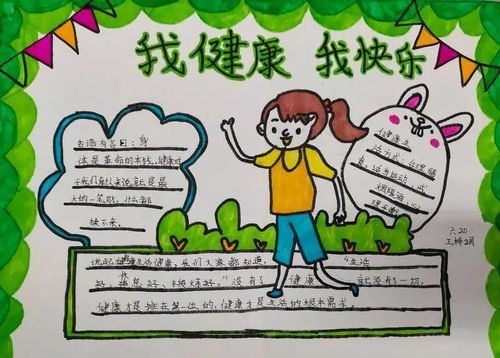 我健康我快乐信都小学c部手抄报展示
