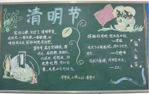 2019年清明节黑板报图片大全3