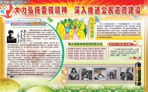 弘扬雷锋精神手抄报素材学习雷锋精神展板