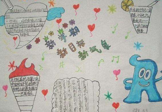 北京小学新学期手抄报