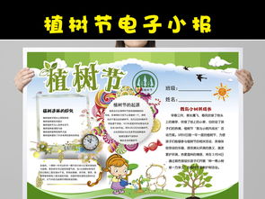 植树节手绘电子小报图片素材psd模板下载25.70mb植树节手抄报大全节日手抄报