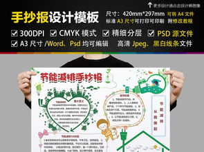 环保小报低碳生活节能减排绿色家园手抄电子小报图片素材psd模板下载70.44mb保护环境手抄报大全环保手抄报