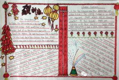 春节英语手抄报小学生板报