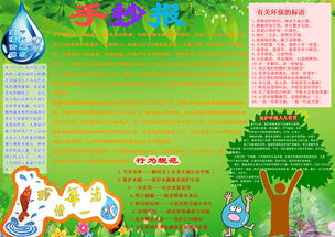 小学生环保手抄报psd素材图片下载psd素材节约用水手抄报
