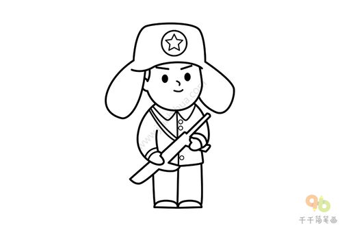 雷锋简笔画步骤图解雷锋简笔画