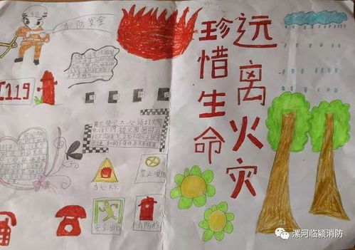 七里小学消防手抄报评选活动