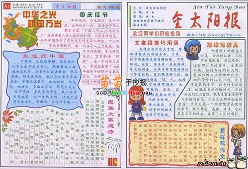 国庆节手抄报版面设计图三