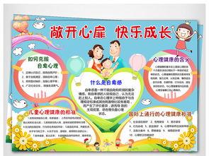 wordps心理健康心理健康教育快乐成长小报电子手抄报图片模板psd设计图下载心理健康手抄报大全编号17319402