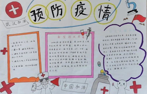 建新中学开展众志成城,共战疫情手抄报比赛