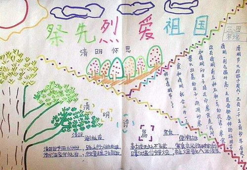 忆清明手抄报精美图片素材