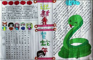 迎新年手抄报威风锣鼓