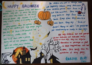万圣节英语手抄报设计图happyhalloween
