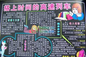 珍惜时间黑板报