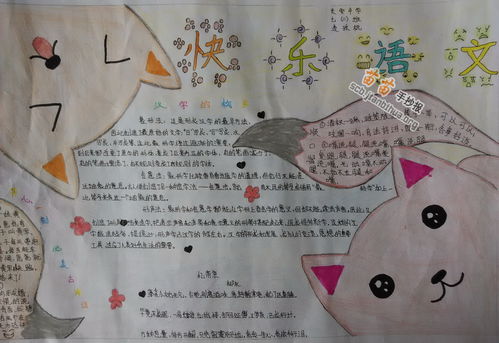 快乐语文的手抄报图片内容