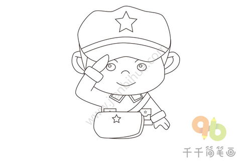 雷锋叔叔简笔画怎么画
