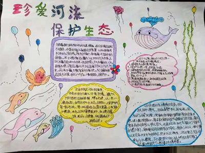 珍爱河湖,保护环境郑州市第107初级中学手抄报展评