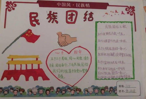 民族团结一家亲童心共筑中国梦三1中队中国风民族情语文学科活动作品展示