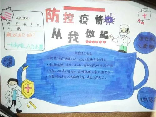 武汉加油,童心助力小学部六1中队抗疫手抄报展示