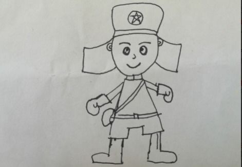 怎样画雷锋的画像,简单点,不要太复杂