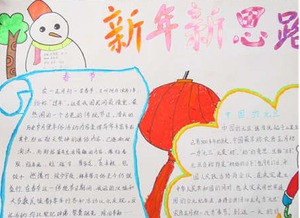 迎新年手抄报不同寻常的新年