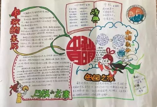 手抄报丨中秋节手抄报图片素材模板文字简单易画...赶快给孩子准备