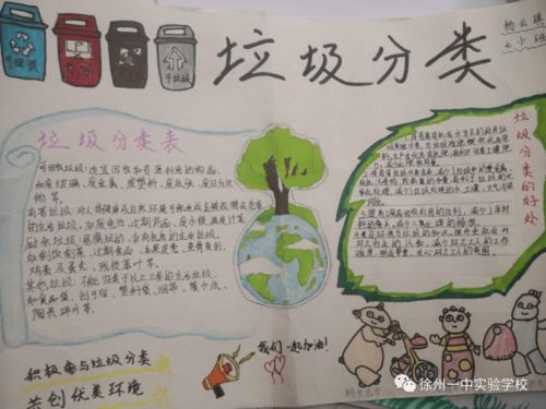 徐州一中实验学校开展垃圾分类你我先行主题手抄报活动