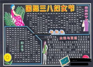 三八妇女节黑板报设计图汇总