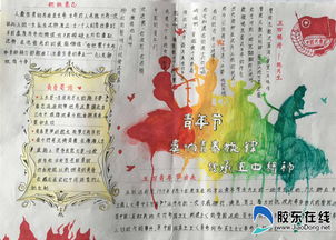 庆五四青年节,栖霞一中举办学生手抄报比赛