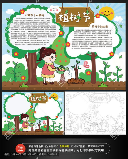 312植树节植树造林手抄报小报