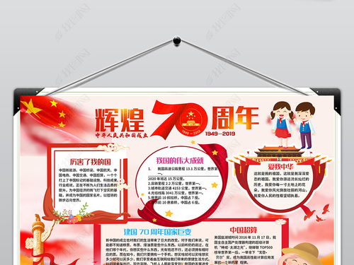 70周年小报新中国成立七十周年国庆节手抄小报图片模板下载