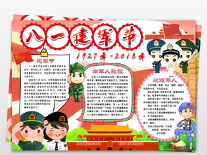 word军人建军节建军91周年电子小报手抄报模板图片素材worddoc下载6.30mb建军节手抄报大全节日手抄报