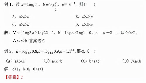 高中数学基本初等函数比较大小,从原理方法到例题详解