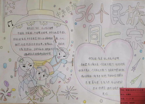 隆德县少先队民族团结进步月手抄报作品展第一期