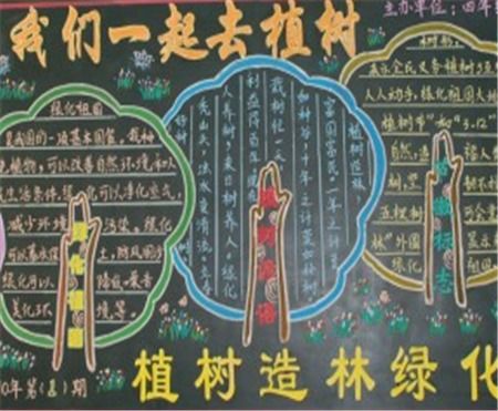 植树节黑板报小鸟的呼声