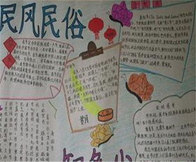 民风民俗手抄报难过的春节