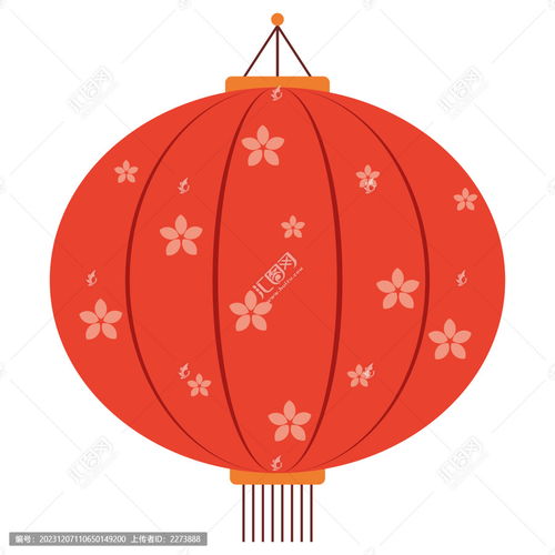龙年新年过年春节红灯笼小花