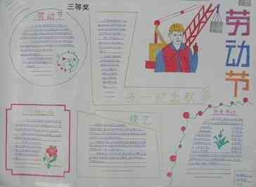五一劳动节手抄报简单版面设计图