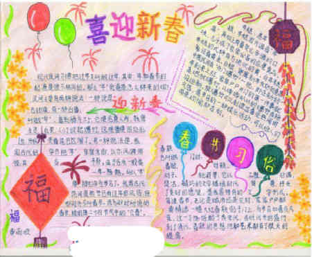 迎新年手抄报内容河南年俗