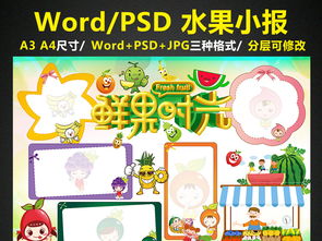 水果世界手抄报健康营养电子小报word图片模板worddoc设计图下载科学手抄报大全编号16488592