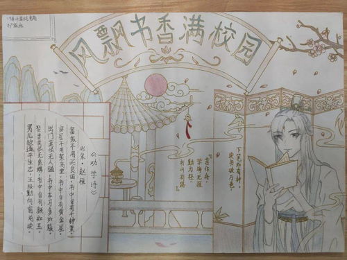 润泽书香,塑造高尚灵魂我校举行书香浸校园黑板报手抄报图书角比赛活动