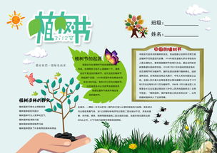 植树节电子手抄报图片模板psd设计图下载植树节手抄报大全编号16140397