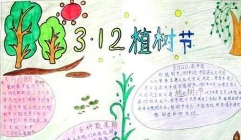 312植树节手抄报简短精美图片